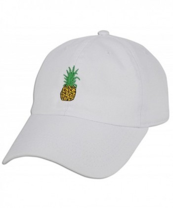 Pineapple Embroidery Baseball Style Unconstructed