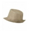 Poly Linen Fedora Hat Khaki