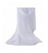 Kook Club Silk Feeling Scarf Blend Large Chiffon Scarf in Solid Color Beach Bikini Cover Up - White - C012H0NS56H