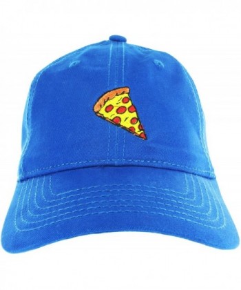 Pizza Dad Hat Cap Pizza Embroidered Adjustable Baseball Cap - Blue - CA12ICHKG8Z