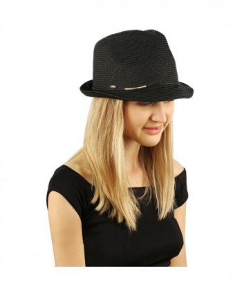 Summer Lightweight Hatband Fedora Hat in Women's Fedoras