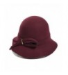 Womens Cloche Winter Black Burgundy