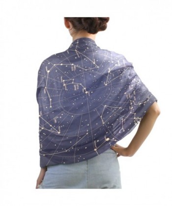 ZOEO Galaxy Shawl Wrap Womens 12 Constellation Universe Stars Large Chiffon Scarf Lightweight for Dresses 