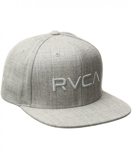 RVCA Men's Twill Snapback Hat - Grey Heather - C712FHB2QLJ