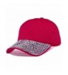 Deer Mum Lady Studded Rhinestone Crystals Adjustable Baseball Cap - g-pink - CF11RR34EC5