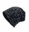 Thenice Unisex Beanie Cap Thin Hip-hop Letter Hat - Black - CX186GMK7I0