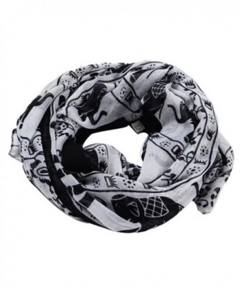 Deamyth Women Elephant Printing Scarves