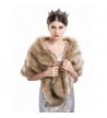 Chicer Bridal Fur Stole- Wedding Fur Wraps & Shawls for Women and Girls. - Brown - CS185U9DDCY