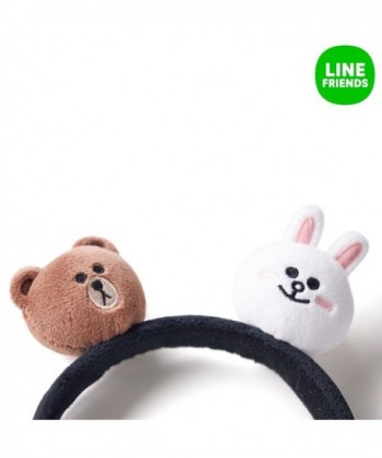 LINE FRIENDS Brown Plush Dolls in Women's Headbands in Women's Hats & Caps