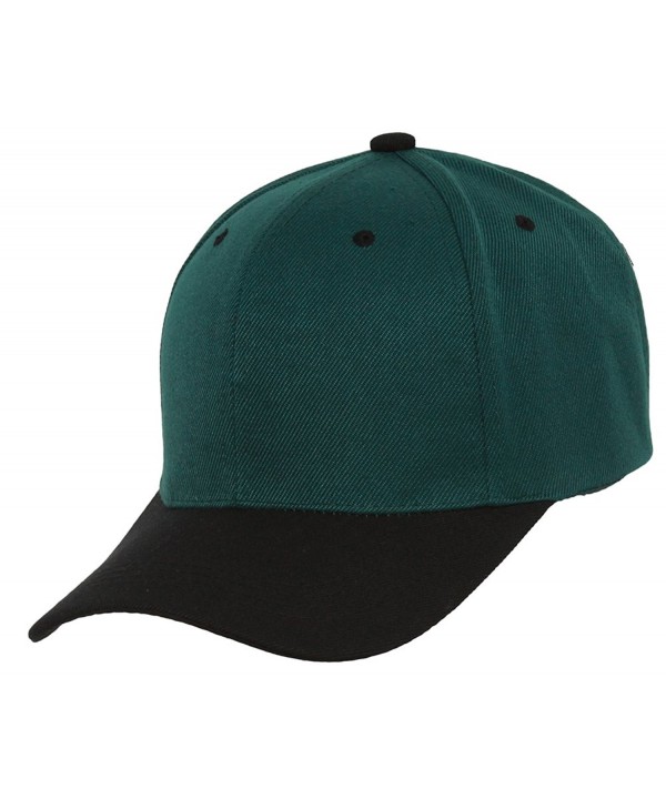 Curve Bill Adjustable Baseball Cap- Green/Black - C3110NDLCZD