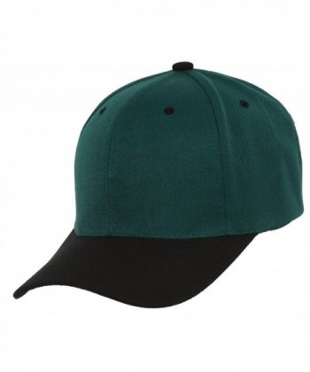 Curve Bill Adjustable Baseball Cap- Green/Black - C3110NDLCZD