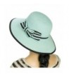 Aerusi Women's Hampton Floppy Straw Hat - Teal - CR129VRLHRJ