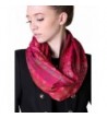 Anika Dali Amelia Chevron Pattern Luxurious Infinity Scarf (Festive Raspberry) - C711G30Y6AH