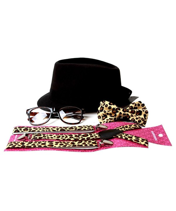 Gravity Trends Hipster Nerd Outfit Kit- Fedora - Leopard - CQ119THPYF3