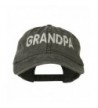 Wording of Grandpa Embroidered Washed Cap - Black OSFM - C011KNJEU3N