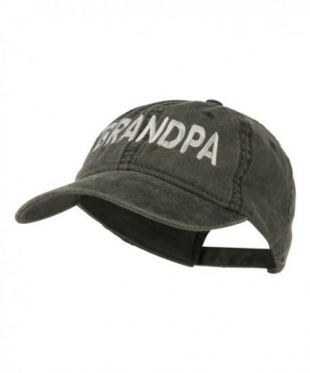 Wording Grandpa Embroidered Washed Cap
