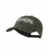 Wording Grandpa Embroidered Washed Cap