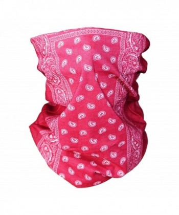 Triple9 Automotive Gear Balaclavas Seamless Face Mask Bandanas - 1pk Small Paisley- Pink - CC11AK6KTBP