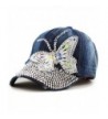 Depot Bling Rhinestone Butterfly Washed