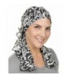 Turban Plus Bohemian Adjustable Pretied - 05- Black & White Baroque - C3128NZCAPR