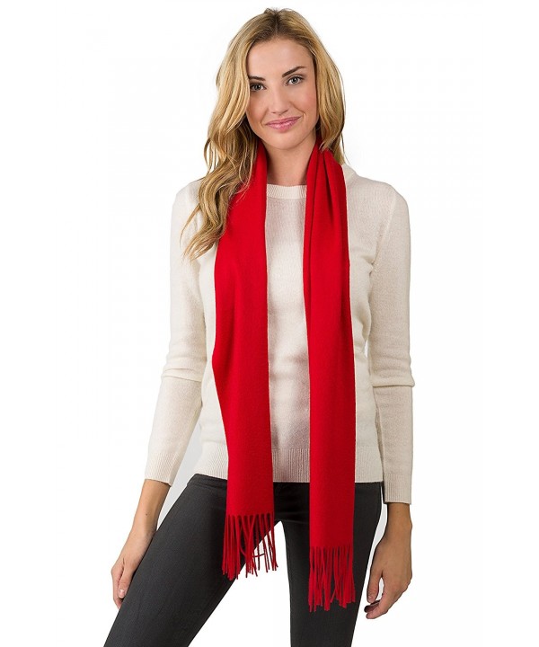 JENNIE LIU Unisex Watermark Cashmere Woven Scarf - Red - CG11I01FVGV