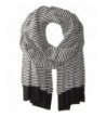 Echo Women's Soft Stretch Knit Mini Stripe Winter Scarf - Black - CR1827RZ0UU