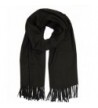 Vera Womens Scarf Cashmere Feel Made In Italy - Black - CC188477Y0Z