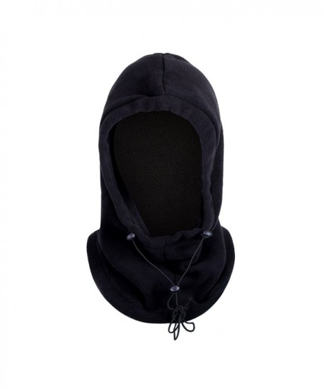 Heat Logic 4-In-1 Gaiter- Hood- Balaclava- Neck Warmer Insulated Fleece (Black- One Size) - C912J6ZDITB