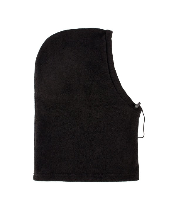 4-In-1 Gaiter- Hood- Balaclava- Neck Warmer Insulated Fleece (Black ...
