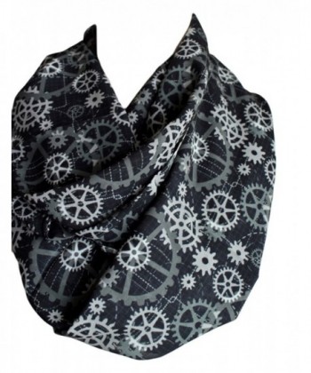 Etwoa's Mechanics Print Infinity Scarf Geeky Scarf Engineer Gift Circle Scarf - C012O3BAN5H