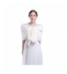 HailieBridal Ivory Sleeveless Faux Fur Bride Bridesmaid Wrap - CH11U5JL99J