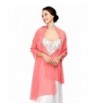 Soft Chiffon Bridal Wedding Shawl Evening Wrap Scarf for Women by MicBridal - Coral - C912JU208HP