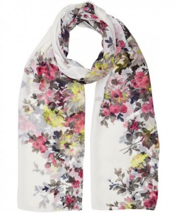 Joules Women's Wensley Longline Printed Scarf - Cream Floral - CB12GKZMORH