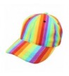 Rainbow Striped Baseball Cap Hat - CR110JODL0F