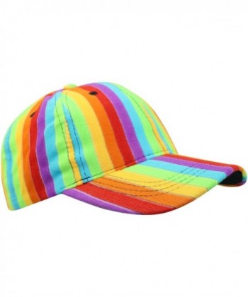 Rainbow Striped Baseball Cap Hat