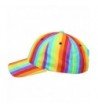 Rainbow Striped Baseball Cap Hat in Women's Baseball Caps