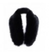 TONSEE Women's Winter Fashion Faux Fox Fur Collar Scarf Shawl Collar - Black - CD12N3CNDNH