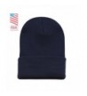 The Hat Depot Unisex Made In USA Thick Skull Beanie Plain Ski Hat - Navy - C712I1ZABRD