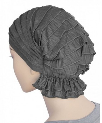 Womens Beanie Turban Headwear Charcoal