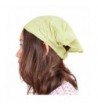 Casualbox Charm Womens Cotton Bandana Scarf Hair Band Head Cover Elastic - Lime Green - CM1104Z3BR7