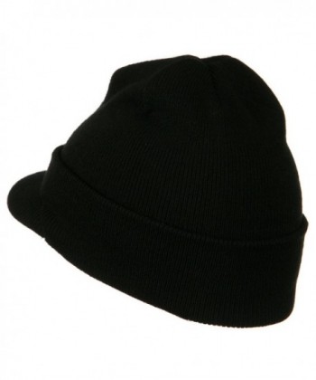 Cuff Knitted Beanie Visor Bill