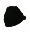 Cuff Knitted Beanie Visor Bill in Men's Skullies & Beanies