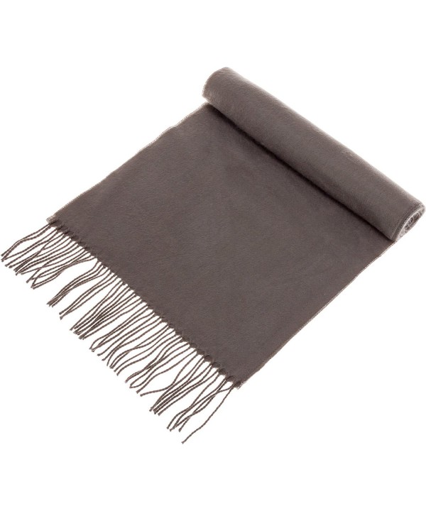 Super Soft 12" x 64.5" Cashmere Scarf w/ Gift Box - Dark Gray - CM185WHZ32X