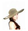 NYFASHION101 Women's Multicolor Weaved Large Wide Brim Floppy Sun Hat - Wheat Mix - C411AQYHOYB