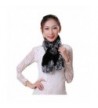 Deamyth Women Winter Rabbit Fur Neckerchief Rose Flower Scarf Scarves - Black - CK12N865SZK