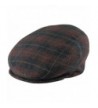 Henschel Italian Wool Blend Plaid Ivy League Driver Cap with Satin Lining - Brown Plaid - CG11B6UB5ZJ