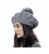 ENJOYFUR Winter Beret PomPom Bobble