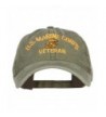 E4hats US Marine Corps Veteran Military Embroidered Washed Cap - Olive - CH17XX635GD