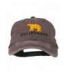 California Bear Embroidered Washed Cap