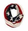 American US Flag Stirpes Stars Knitted Infinity Loop Circle Scarf - CN11GLJFVY1